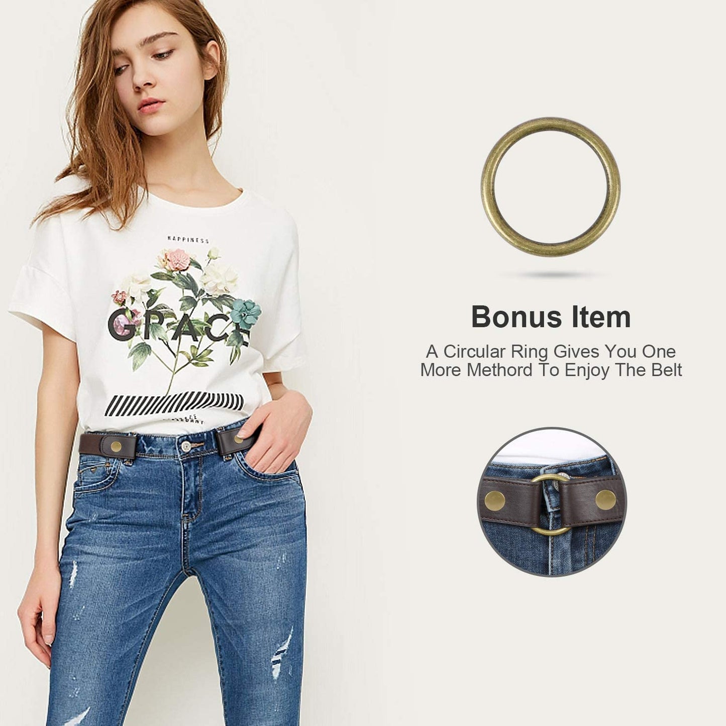 No Buckle Stretch Women Belt for Jeans Pants, Elastic Buckle Free Invisible Belts for Men up to 48 Inches by WHIPPY Apparel & Accessories > Clothing Accessories > Belts WHIPPY