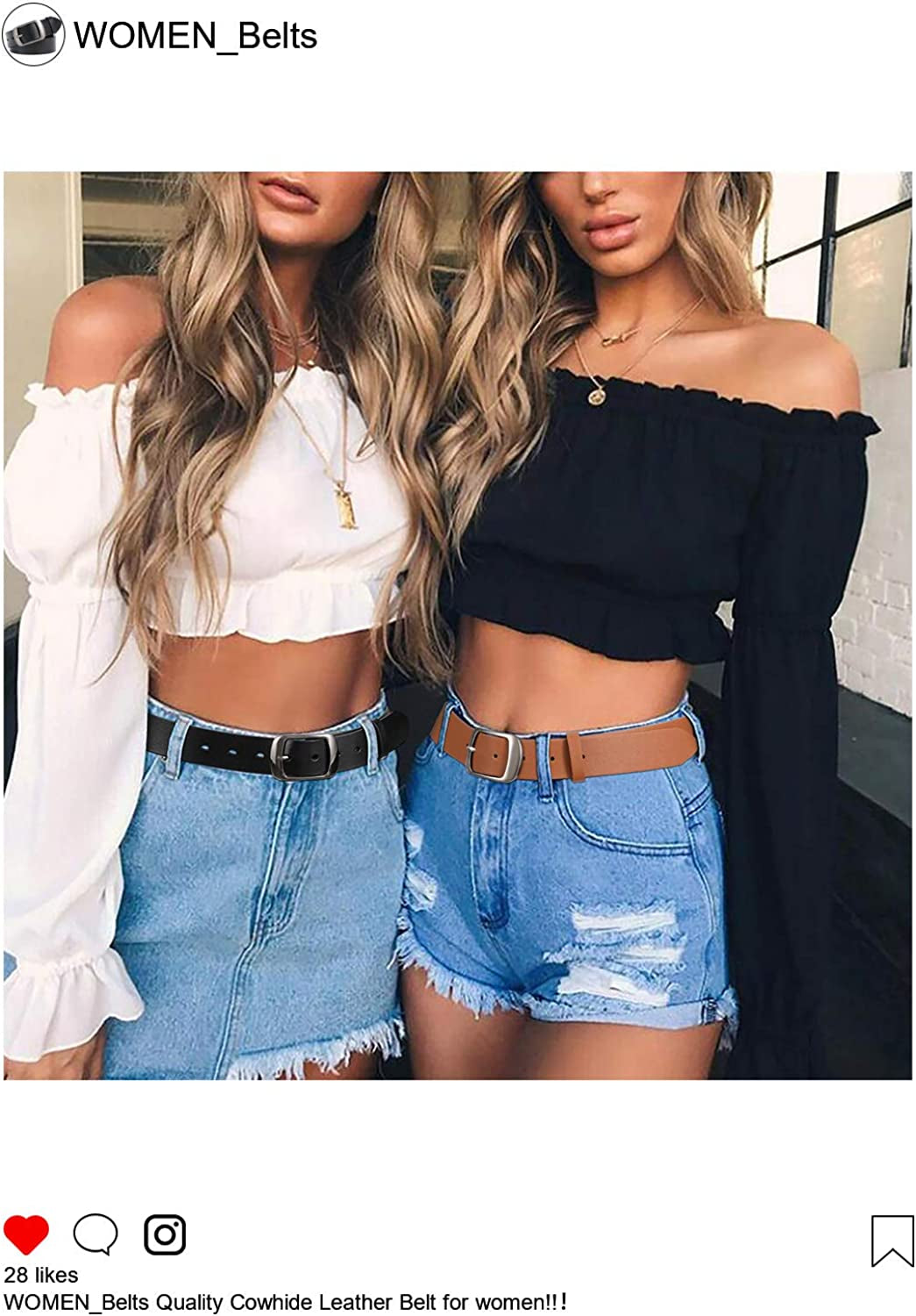 Women Leather Belts for Jeans Pants Fashion Dress Belt for Women with Solid Pin Buckle by WHIPPY Apparel & Accessories > Clothing Accessories > Belts WHIPPY