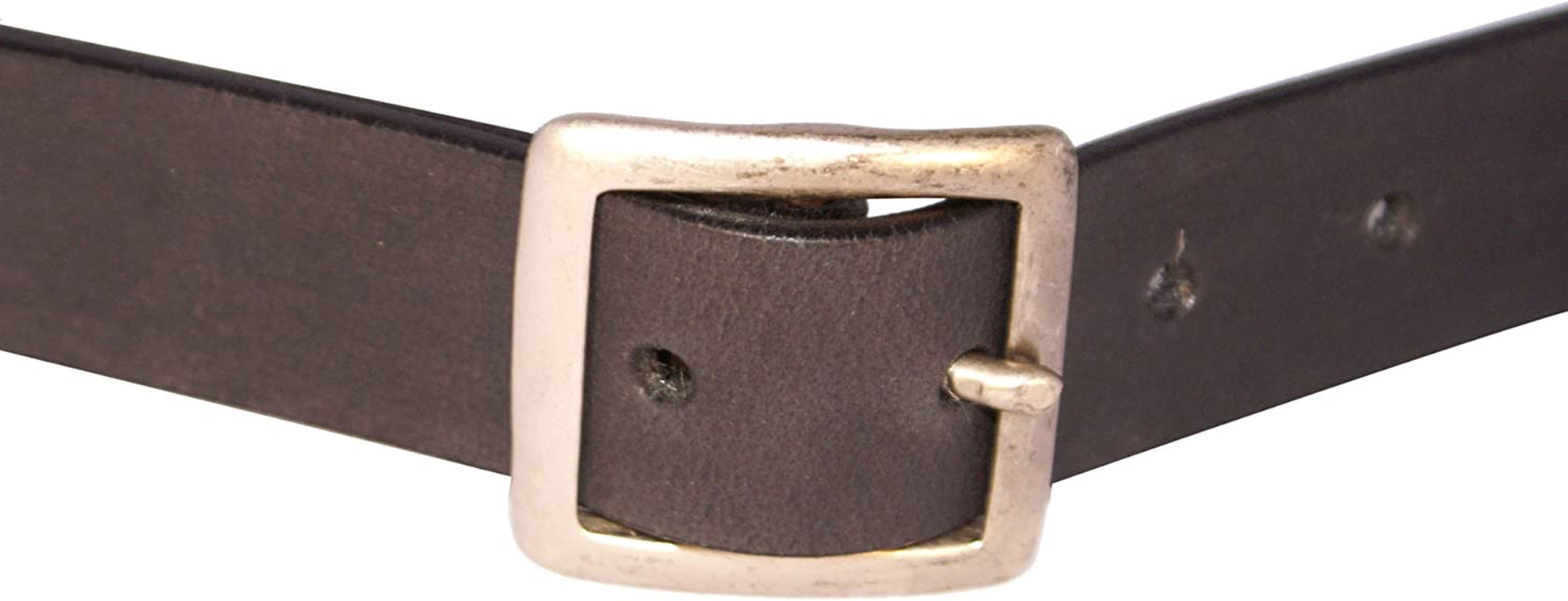Bison Designs Full Grain Water Buffalo Leather 32Mm Standard Leather Belt with Dull Silver Buckle Apparel & Accessories > Clothing Accessories > Belts Bison Black 34-Inch Waist