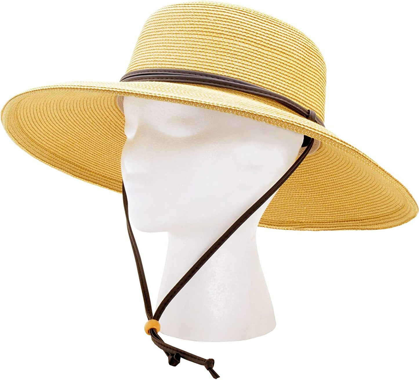 Sloggers Women'S Standard Wide Brim Braided Sun Hat Apparel & Accessories > Clothing Accessories > Hats Sloggers Light Brown Medium