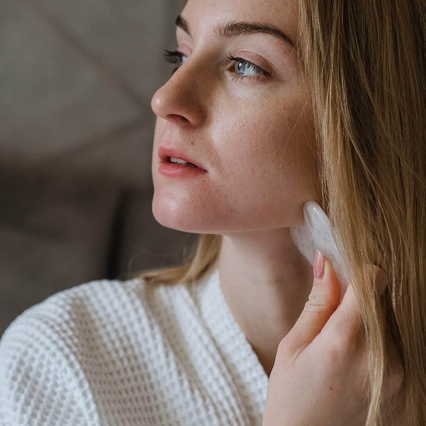 Gua Sha Facial Massage Tool Rose Quartz Gua Sha Set for Face Lifting Acupressure Lymphatic Drainage & Anti-Aging Benefits (Rose Quartz Guasha) Health & Beauty > Personal Care > Cosmetics > Cosmetic Tools > Skin Care Tools NSOSAUE