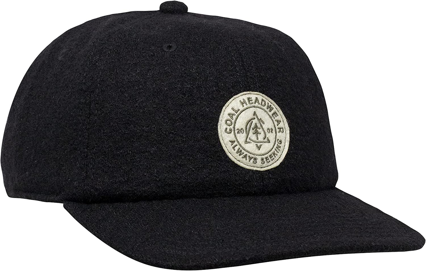 Coal Langley Wool Leather Strapback Baseball Hat Apparel & Accessories > Clothing Accessories > Headwear Coal Black