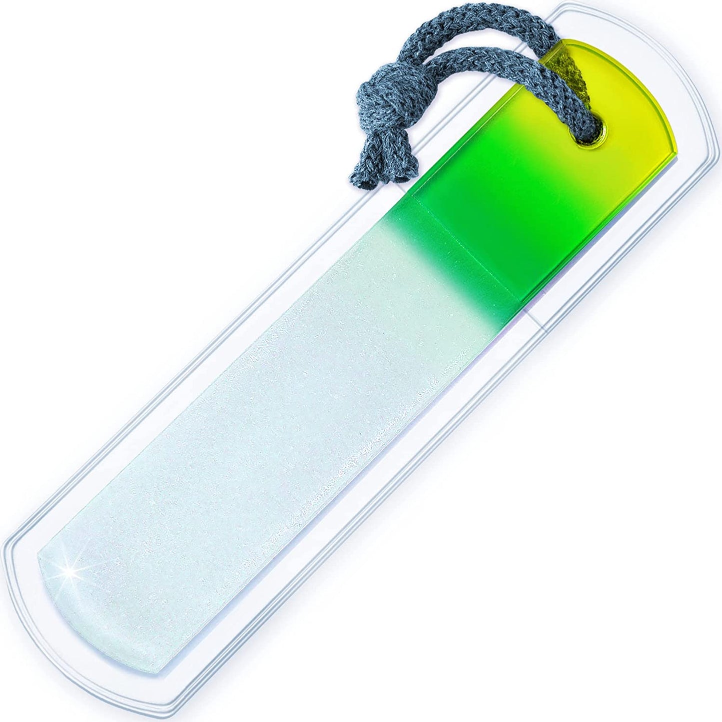 Genuine Czech Glass Foot File - Two-Sided Different Grit Surface, Gentle Callus Remover, Pedicure & Spa Rough Skin Scrubber, Professional Toenail and Heels Care, EU Quality, Large Size Health & Beauty > Personal Care > Foot Care Gladzy Large - Lemon Green