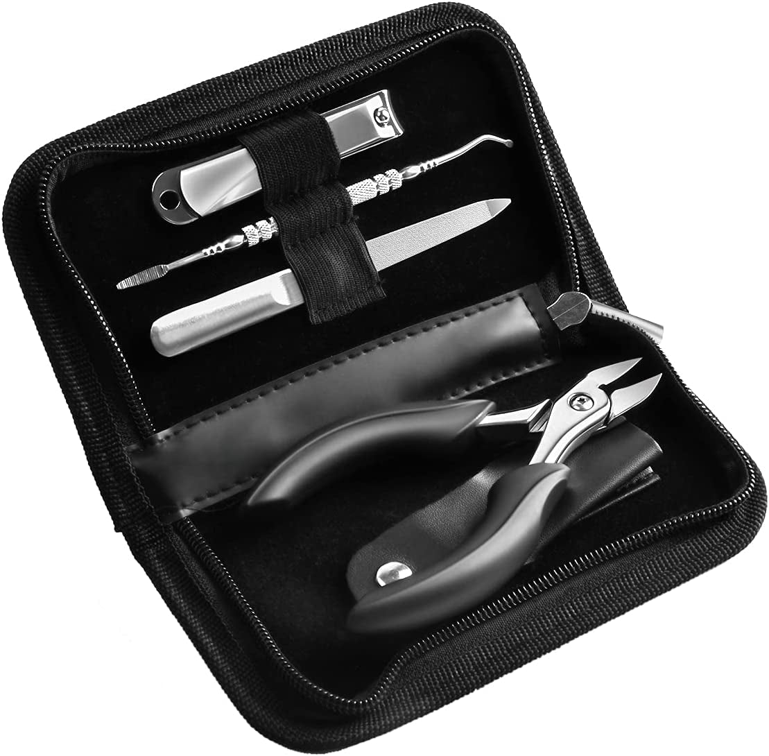 Toe Nail Clippers Adult,Long Handle Large Toenail Clippers for Thick Nails Ingrown Toenail Treatment Tool, Professional Nail Clippers Set,Sharp Toenail & Fingernail Clippers for Men, Women & Seniors Health & Beauty > Personal Care > Cosmetics > Cosmetic Tools > Nail Tools RUSFYUNM