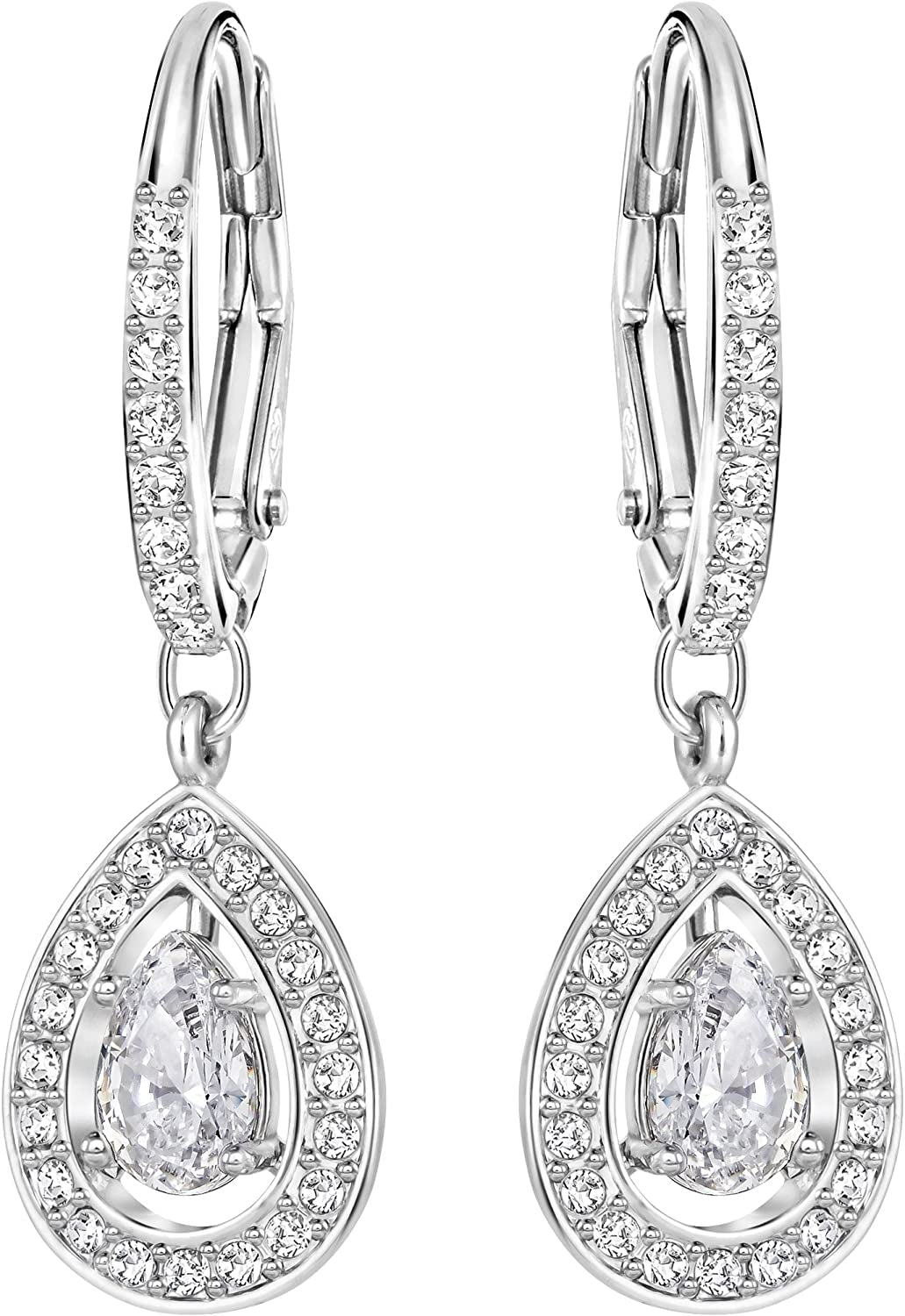 Swarovski Angelic Crystal Jewelry Collection, Rhodium Tone Finish, Blue Crystal, Pink Crystal, Clear Crystal Apparel & Accessories > Jewelry > Bracelets SWAROVSKI Pierced Earrings