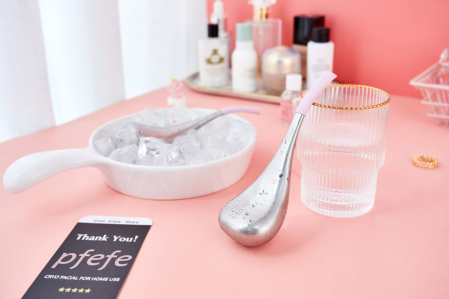 Cryo Sticks Facial Skin Care Ice Globes for Women Face Eyes, Stainless Steel Face Beauty Tools for Girls Ladies, Esthetician Supplies Cooling Spa Globes with Storage Case Health & Beauty > Personal Care > Cosmetics > Cosmetic Tools > Skin Care Tools pfefe