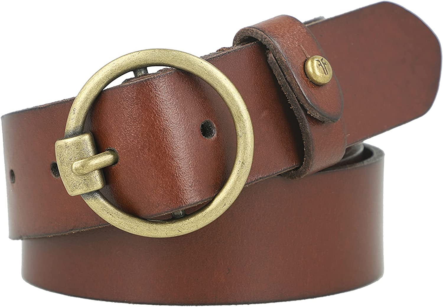 Frye Women'S 40Mm Leather Belt Apparel & Accessories > Clothing Accessories > Belts Frye Brown Collar Stud Small