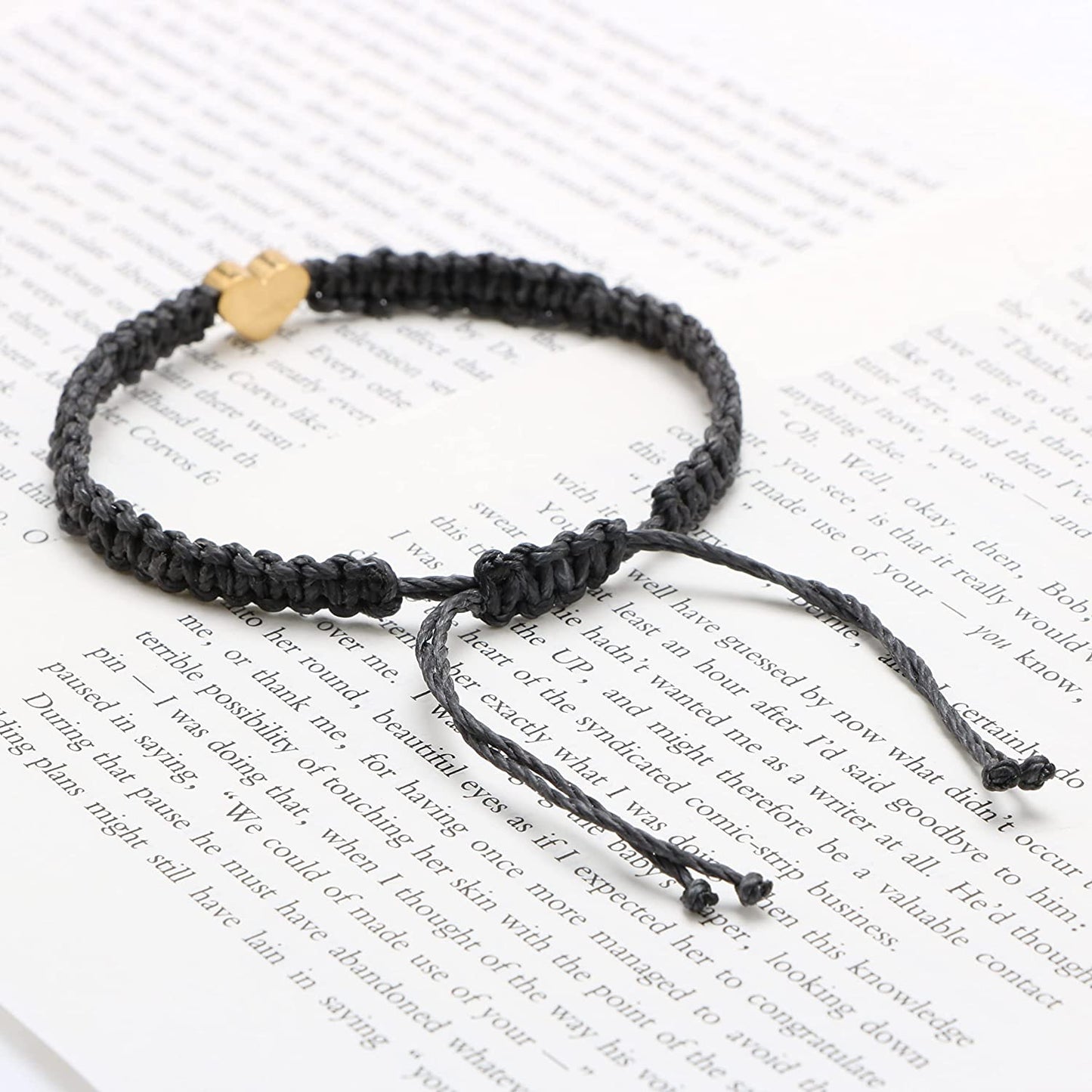 Heart Initial Bracelets for Women Gifts - 26 Letters Initial Charms Bracelet Handmade Rope Braided Adjustable Jewelry for Mom Daughter Birthday Jewelry Gift for Women Teen Girls Apparel & Accessories > Jewelry > Bracelets Lianlei
