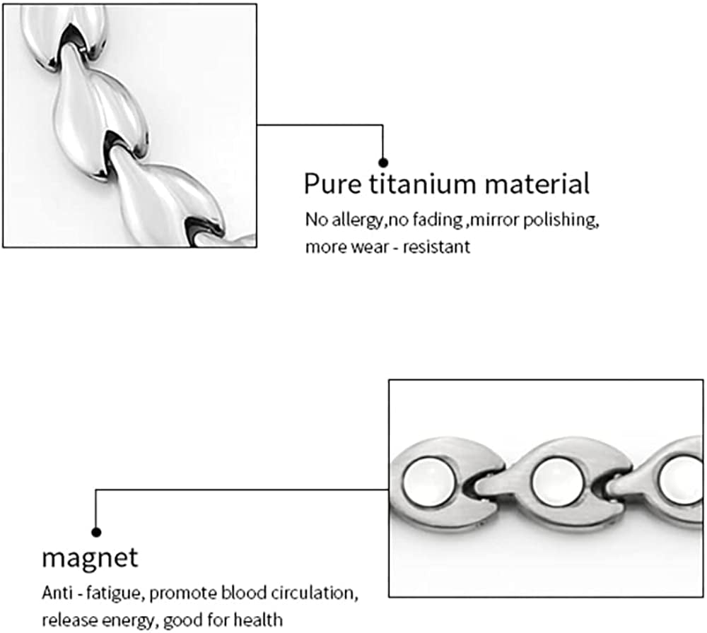 Wollet Titanium Magnetic Anklet Ankle Bracelet for Women with Magnets Jewelr Apparel & Accessories > Jewelry > Anklets Generic