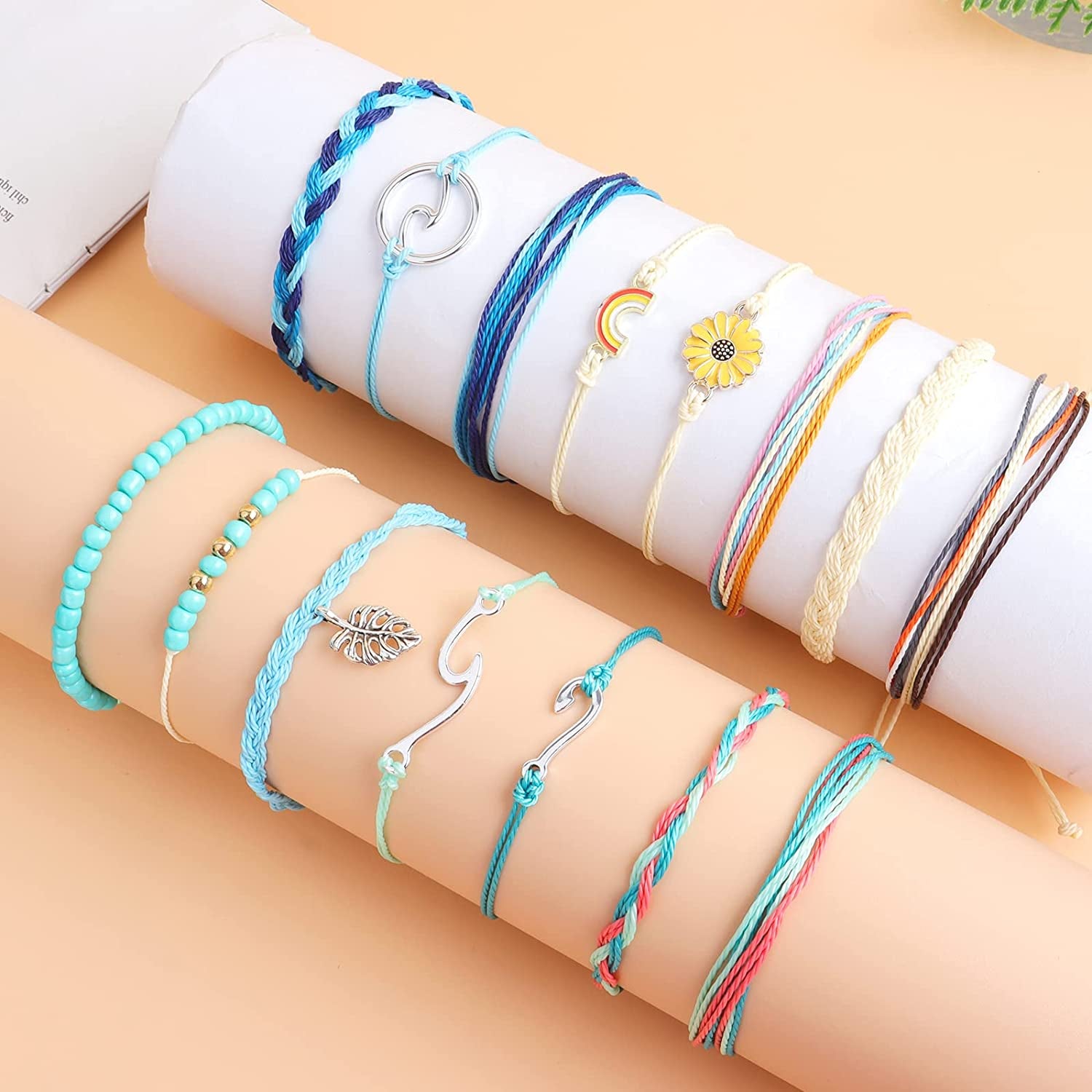 Choice of All String Bracelets for Teen Girls Boho Waterproof Bracelets Ankle Bracelets for Girls Christmas Gifts Wave Surfer Bracelets Summer Beach Anklets Apparel & Accessories > Jewelry > Anklets choice of all