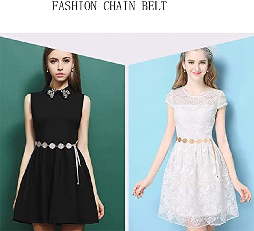 Fashion Womens Metal Silver Gold Body Waist Chain Belts for Dresses Jeans Apparel & Accessories > Jewelry > Body Jewelry NONGFUGE
