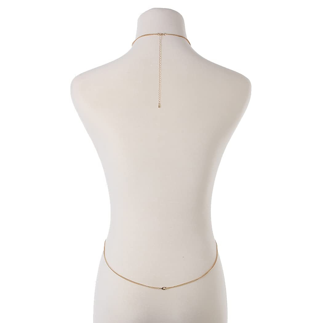 Jerany Boho Gold Body Chain Small Bead Sexy Bra Bikini Waist Body Necklace Beach Body Chains for Women and Girls Apparel & Accessories > Jewelry > Body Jewelry Jerany