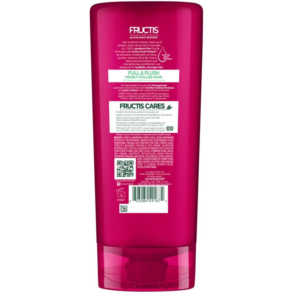 Garnier Hair Care Fructis Full & Plush Conditioner, 21 Fluid Ounce Health & Beauty > Personal Care > Hair Care Garnier