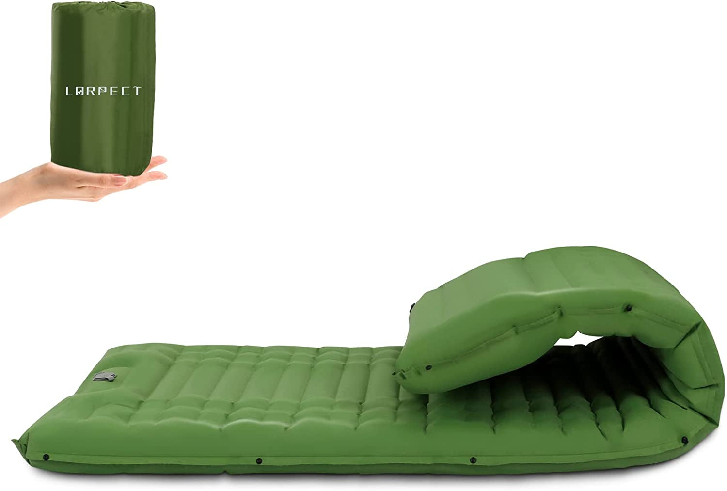 Inflating Sleeping Pad for Camping.Lorpect 4.5 in Thick Sleeping Mat .Compact Waterproof Camping Air Mattress with Pillow.Foot Pressure Inflatable Camping Pads for Backpacking & Hiking.Blue Apparel & Accessories > Jewelry > Body Jewelry Lorpect Pine Green
