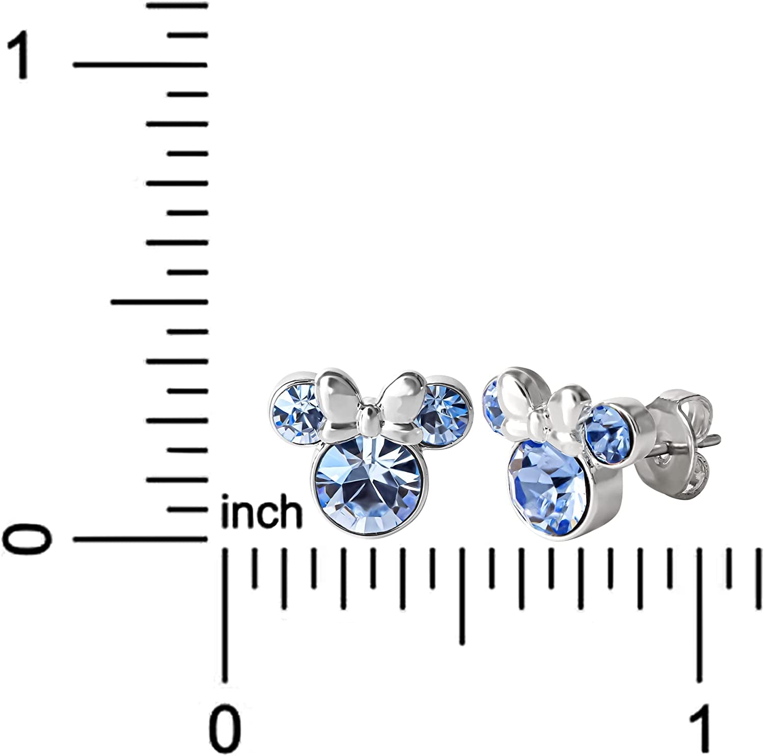 Disney Womens Minnie Mouse Birthstone Stud Earrings - Minnie Mouse Earrings - Birthstone Jewelry - Disney Jewelry Apparel & Accessories > Jewelry > Earrings Disney