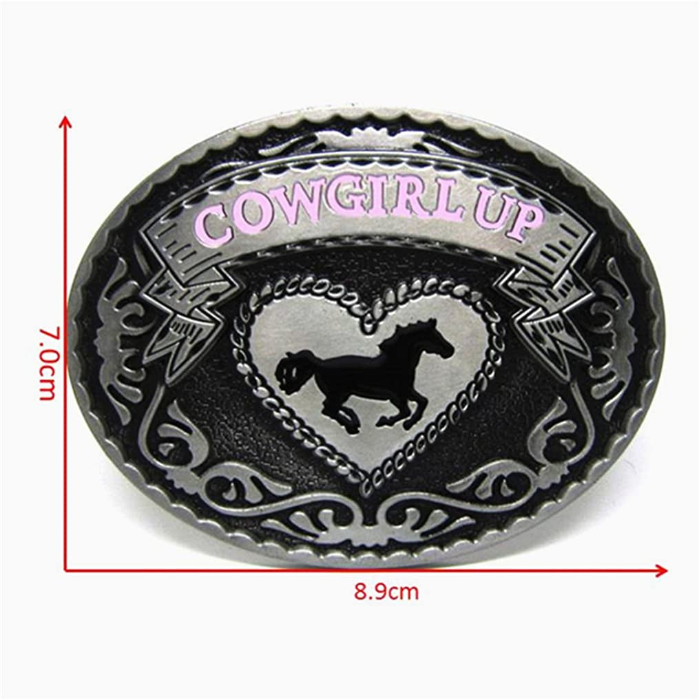 MASOP VOGU Cowgirl up Western Cowgirl Rodeo Belt Buckle Women Girls Fashion Jean'S Accessory Apparel & Accessories > Clothing Accessories > Belt Buckles MASOP VOGU