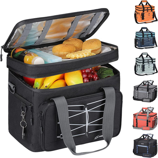 Maelstrom Soft Cooler Bag,Collapsible Soft Sided Cooler,30/60/75 Cans Beach Cooler,Ice Chest,Large Leakproof Camping Cooler,Portable Travel Cooler for Grocery Shopping,Camping,Kayaking,Road Trips Apparel & Accessories > Jewelry > Anklets Maelstrom 60 Can Black 60 Can