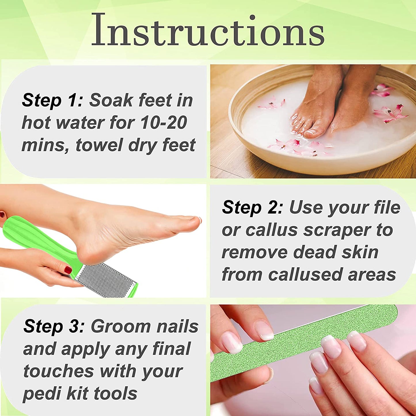 Dr. Entre'S Professional Pedicure Kit: 32 in 1 Pedicure Tools Supplies Set, Callus Remover with Foot File, Nail File Buffer, Feet Scrubber Dead Skin Remover, Foot Care Kit, Scraper Shaver Health & Beauty > Personal Care > Foot Care EntreFeet