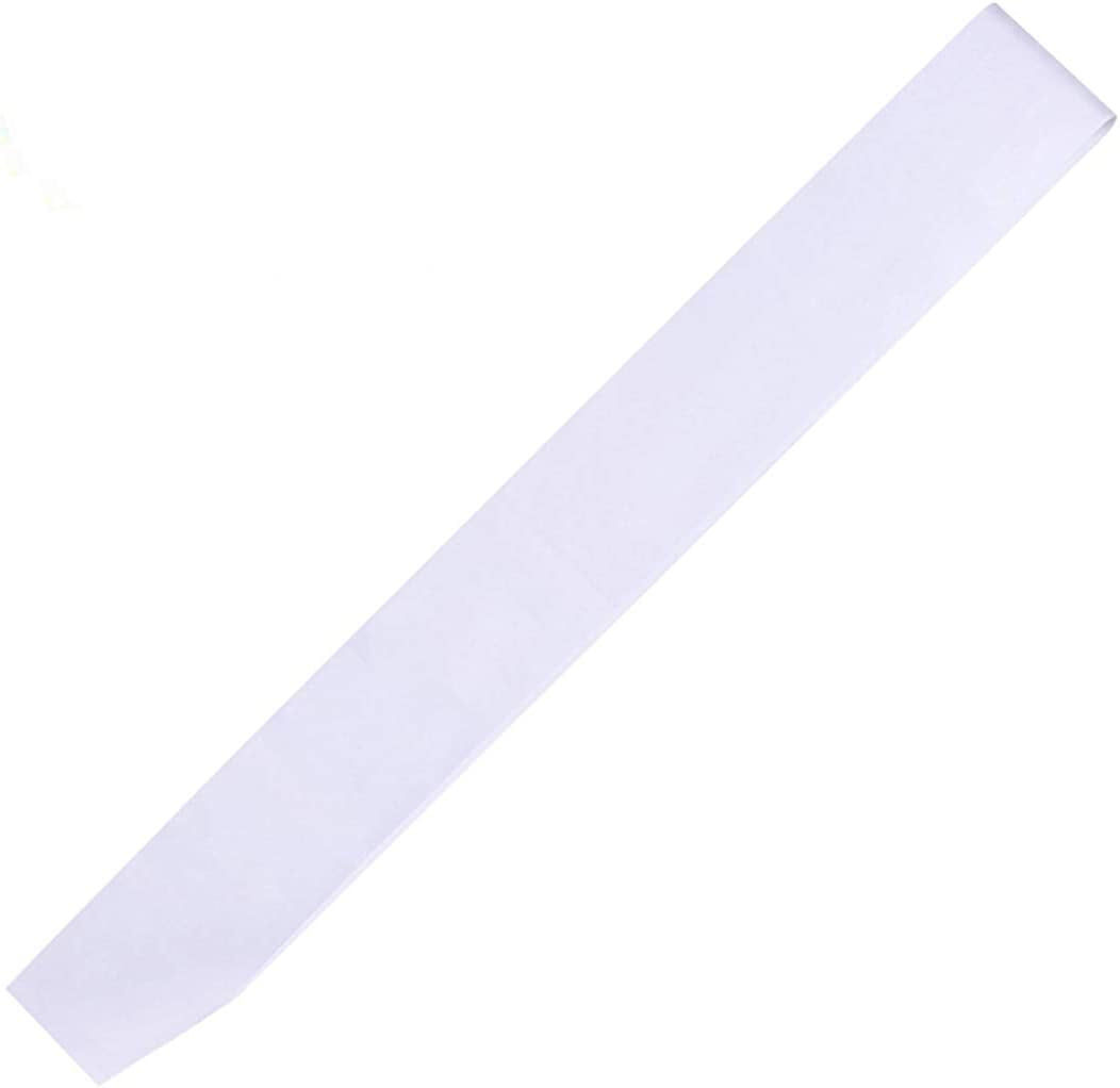 DJDZ 4 Pack White Blank (Plain) Satin Sash Party Accessory for Party,Wedding Decorations and DIY - Design Your Own Sash (White) Apparel & Accessories > Clothing Accessories > Sashes DJDZ White