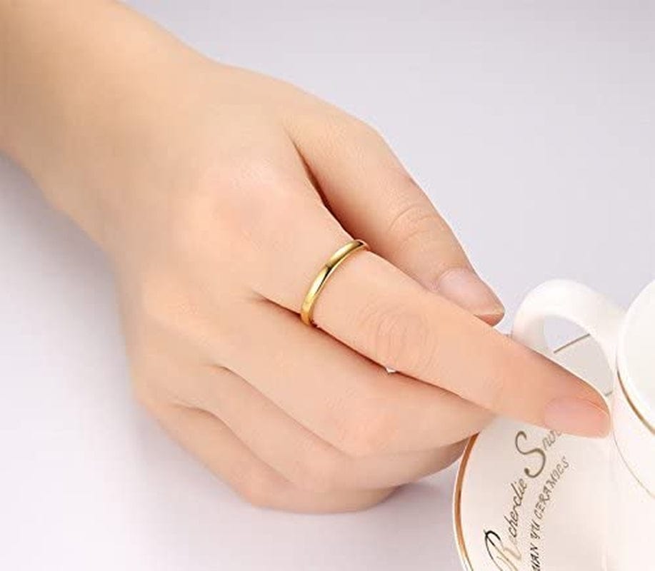 2MM Tungsten Carbide Stackable Ring Plain Wedding Band