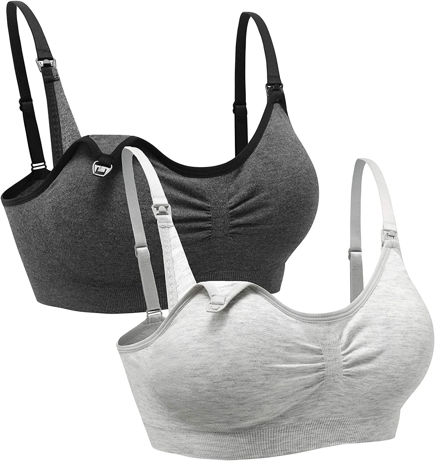 2PACK Nursing Bra Wireless Bra Women'S Sleeping Maternity Bra Breastfeeding Bra Sort Cc-a / Small