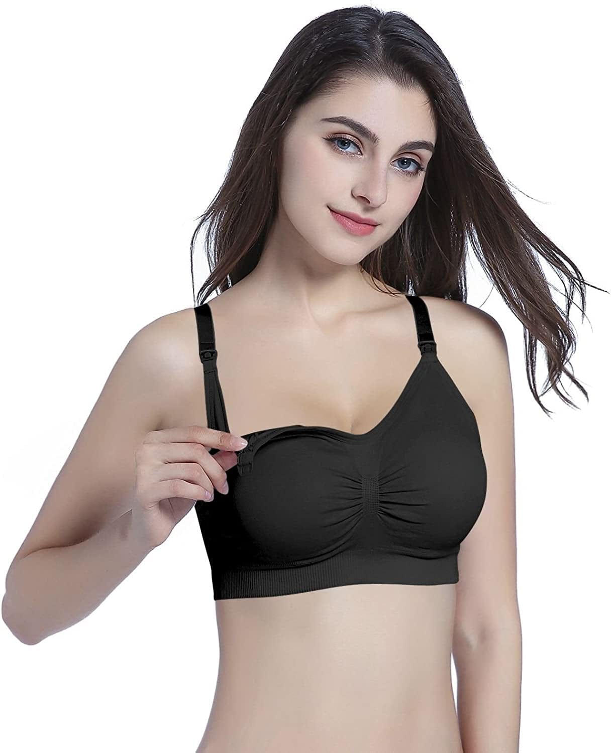 2PACK Nursing Bra Wireless Bra Women'S Sleeping Maternity Bra Breastfeeding Bra