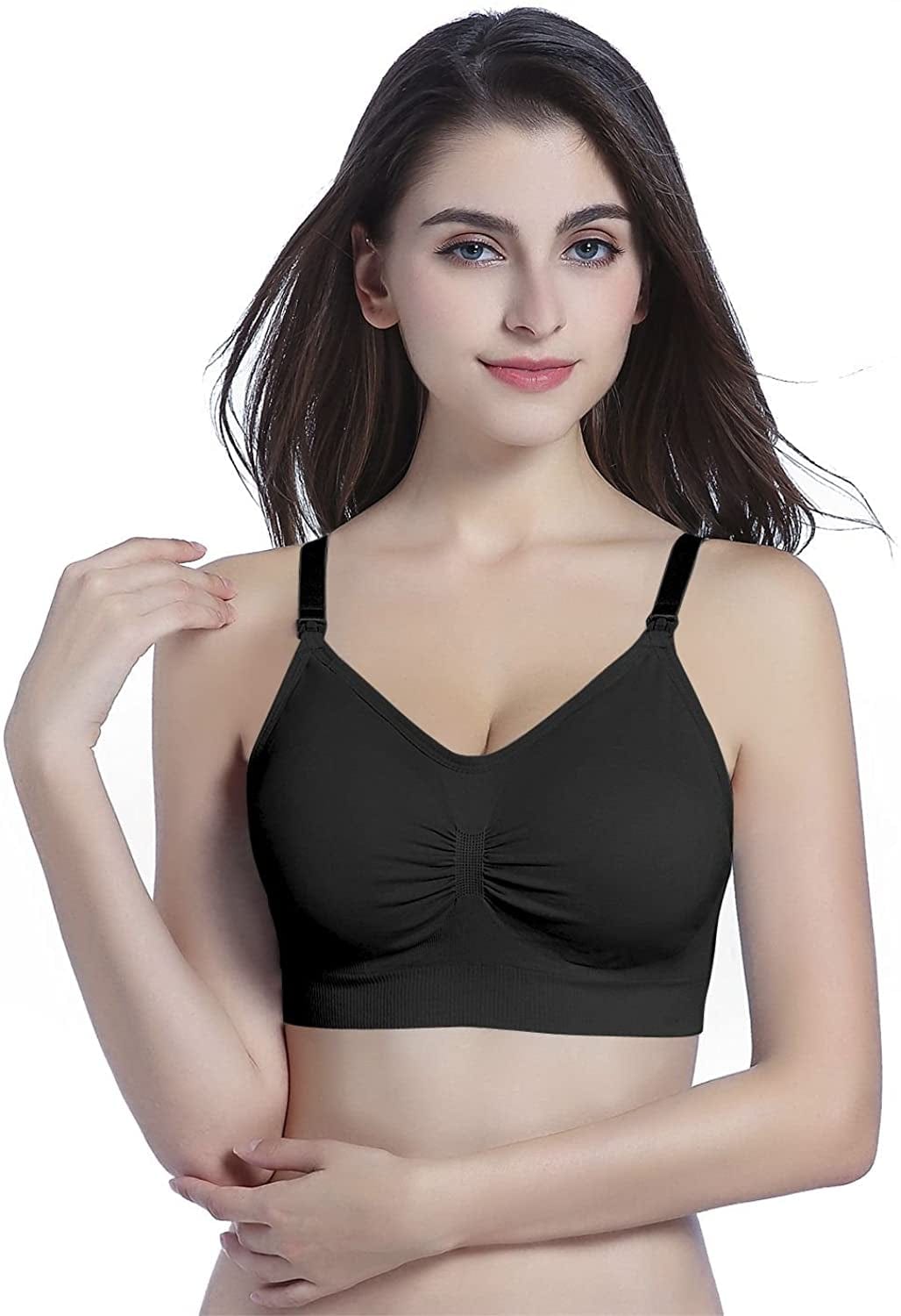 2PACK Nursing Bra Wireless Bra Women'S Sleeping Maternity Bra Breastfeeding Bra