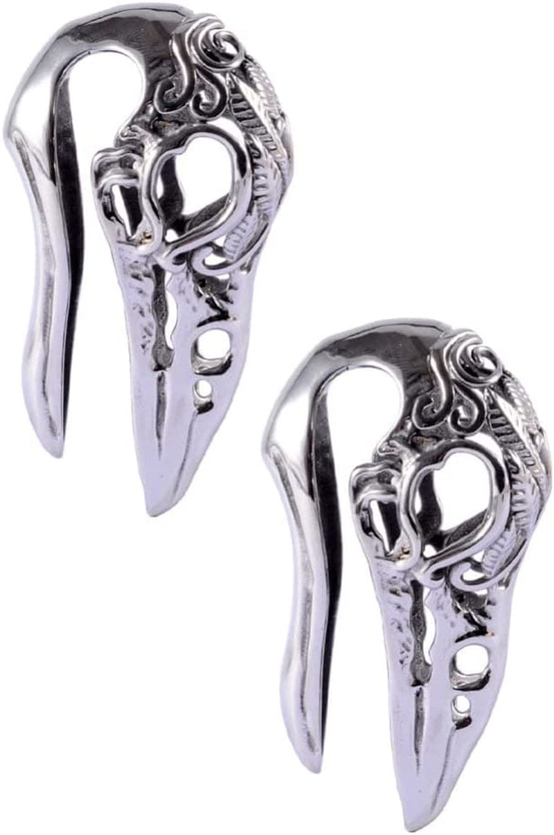 2PCS 9/16 14Mm Ear Hangers for Stretched Ears Bird Stainless Steel Ear Weights Expander Gauge Earrings for Body Piercing Jewelry Upgrade Plugs,Sliver,Steel Color,6.7X3.69Cm Apparel & Accessories > Jewelry > Body Jewelry Generic Steel Color 6.7x3.69cm