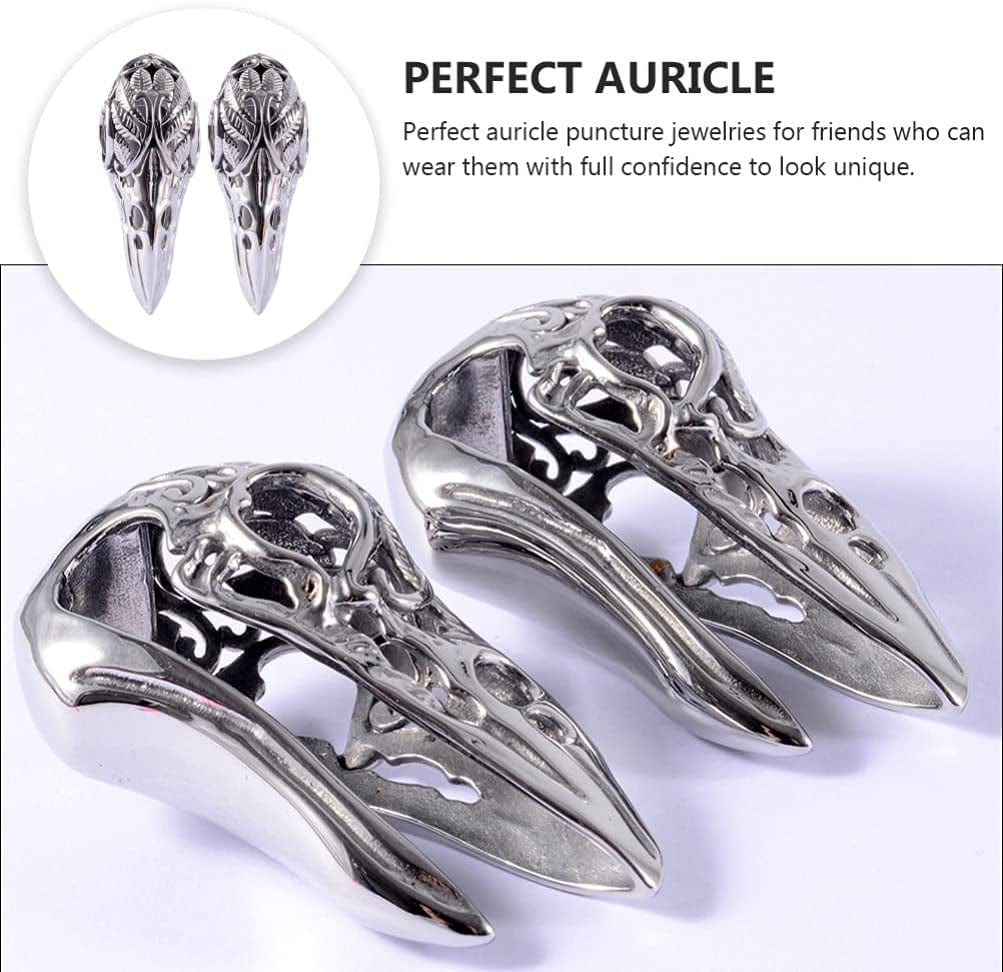 2PCS 9/16 14Mm Ear Hangers for Stretched Ears Bird Stainless Steel Ear Weights Expander Gauge Earrings for Body Piercing Jewelry Upgrade Plugs,Sliver,Steel Color,6.7X3.69Cm Apparel & Accessories > Jewelry > Body Jewelry Generic