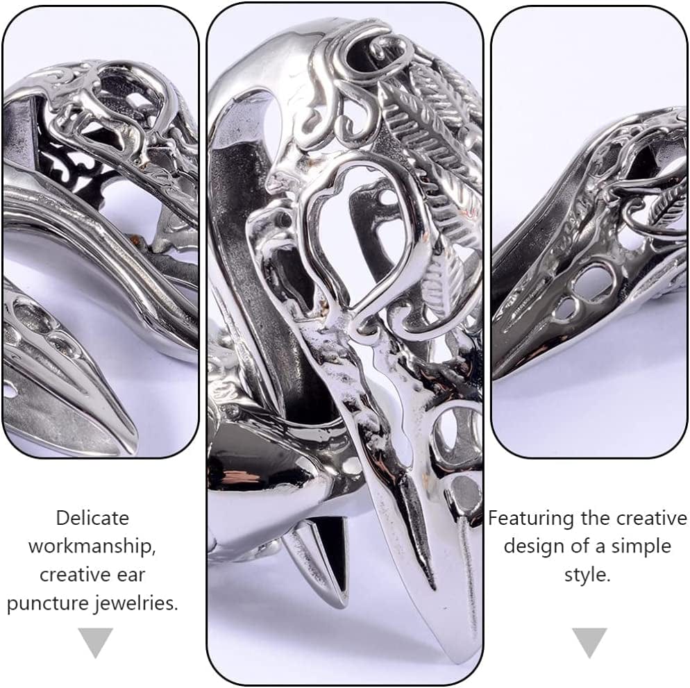 2PCS 9/16 14Mm Ear Hangers for Stretched Ears Bird Stainless Steel Ear Weights Expander Gauge Earrings for Body Piercing Jewelry Upgrade Plugs,Sliver,Steel Color,6.7X3.69Cm Apparel & Accessories > Jewelry > Body Jewelry Generic