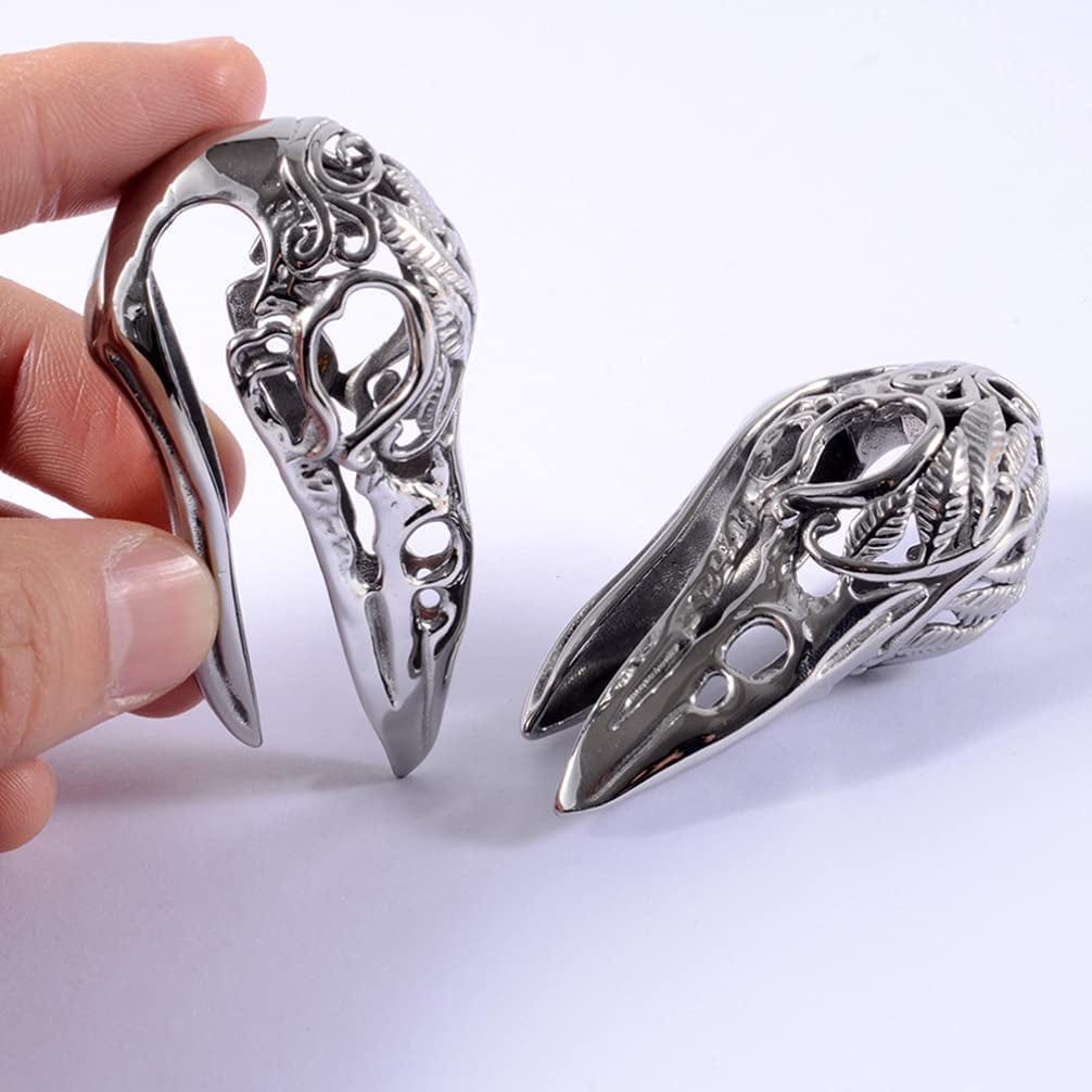 2PCS 9/16 14Mm Ear Hangers for Stretched Ears Bird Stainless Steel Ear Weights Expander Gauge Earrings for Body Piercing Jewelry Upgrade Plugs,Sliver,Steel Color,6.7X3.69Cm Apparel & Accessories > Jewelry > Body Jewelry Generic