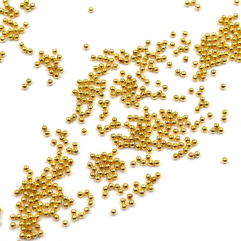 2Pcs Gold Silver Mini Metallic Caviar Nail Beads for 3D Metal Nail Ball Decoration Manicure Tools Health & Beauty > Personal Care > Cosmetics > Cosmetic Tools > Nail Tools Sindy