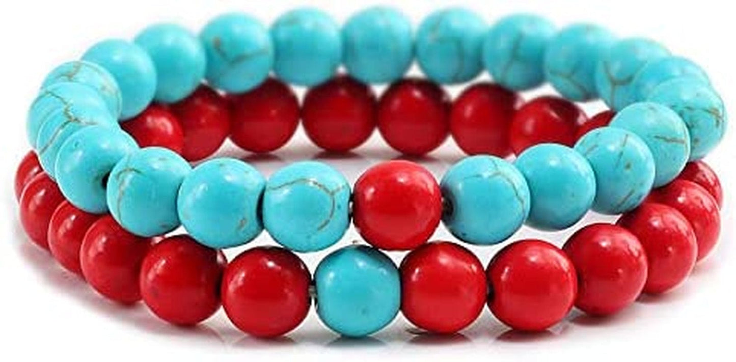2Pcs/Set Natural Stone Bead Distance Chakra Bracelet for Men Women Couple Bracelets & Bangles Yoga Best Friend Jewelry Pulseiras Professional and Attractive Apparel & Accessories > Jewelry > Bracelets Generic