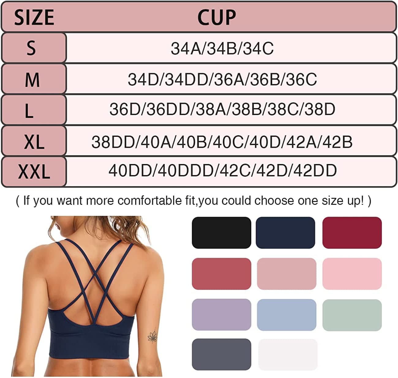 3 Pack Strappy Sports Bra for Women Sexy Crisscross for Yoga Running Athletic Gym Workout Fitness Tank Tops