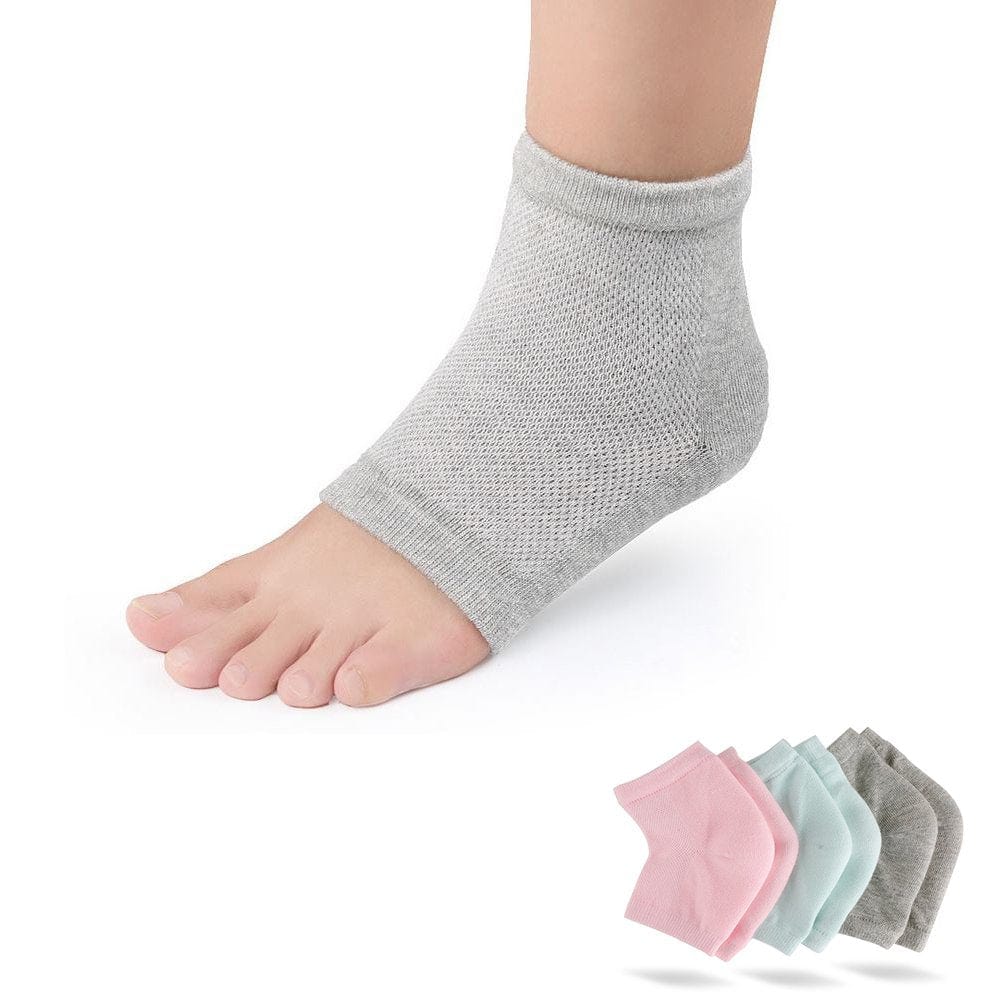 3 Pairs Moisturizing Gel Heel Socks Vented Unisex Toe Open Feet Care Dry Skin Health & Beauty > Personal Care > Foot Care CGBOOM