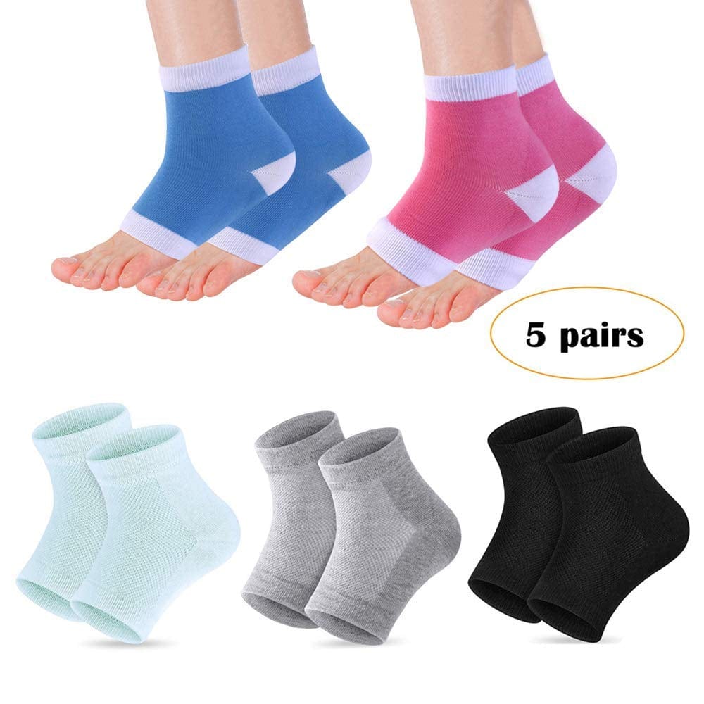 3 Pairs Moisturizing Gel Heel Socks Vented Unisex Toe Open Feet Care Dry Skin Health & Beauty > Personal Care > Foot Care CGBOOM 5p-01