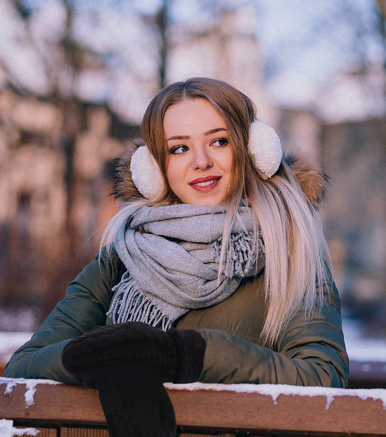 3 Pairs Winter Mitten Gloves for Women, Warm Knit Thick Gloves with Thick Fleece Lining Gift Apparel & Accessories > Clothing Accessories > Gloves & Mittens happion