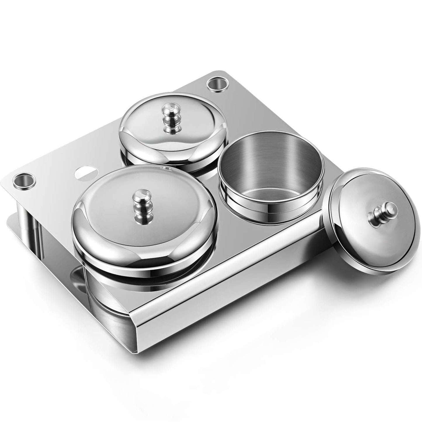 3 Pieces Acrylic Liquid Container Stainless Steel Acrylic Liquid Powder Cup Stainless Steel Nail Powder Holder Container with Lids for Nail Design Tools Health & Beauty > Personal Care > Cosmetics > Cosmetic Tools > Nail Tools Maitys