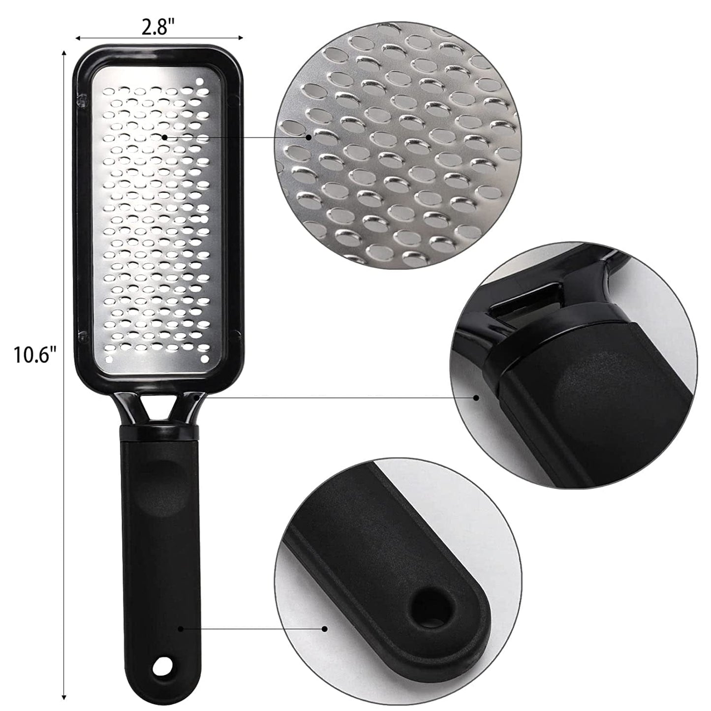 3 Pieces Colossal Foot Files Kit Foot Scrubber Foot Rasp and Double-Sided Heel File Pedicure Tools Callus Remover Stainless Steel Foot Grater for Dead Skin Professional Health & Beauty > Personal Care > Foot Care BTYMS