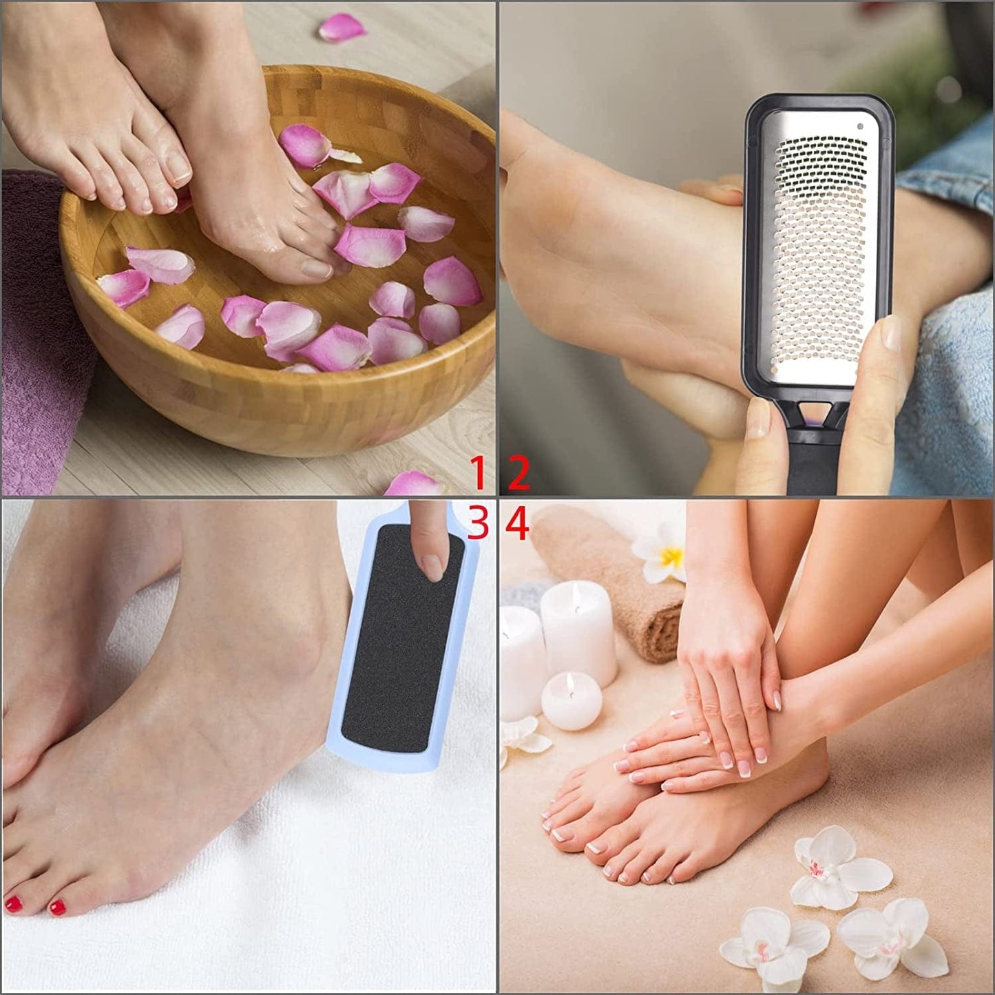 3 Pieces Colossal Foot Files Kit Foot Scrubber Foot Rasp and Double-Sided Heel File Pedicure Tools Callus Remover Stainless Steel Foot Grater for Dead Skin Professional Health & Beauty > Personal Care > Foot Care BTYMS