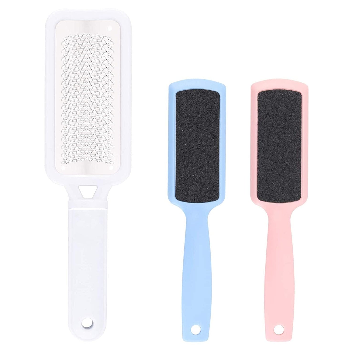 3 Pieces Colossal Foot Files Kit Foot Scrubber Foot Rasp and Double-Sided Heel File Pedicure Tools Callus Remover Stainless Steel Foot Grater for Dead Skin Professional Health & Beauty > Personal Care > Foot Care BTYMS White