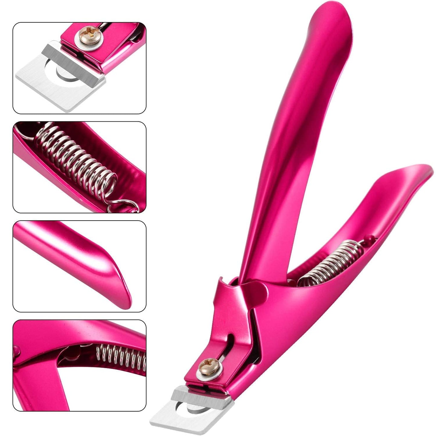 3 Pieces False Nail Clipper Acrylic Nail Tips Cutter Rustproof Stainless Steel Nails Clipper Kit Nail Trimmer Manicure Tool for Artificial Gel Acrylic Nail (Rose Red, Purple, Black) Health & Beauty > Personal Care > Cosmetics > Cosmetic Tools > Nail Tools Yaomiao