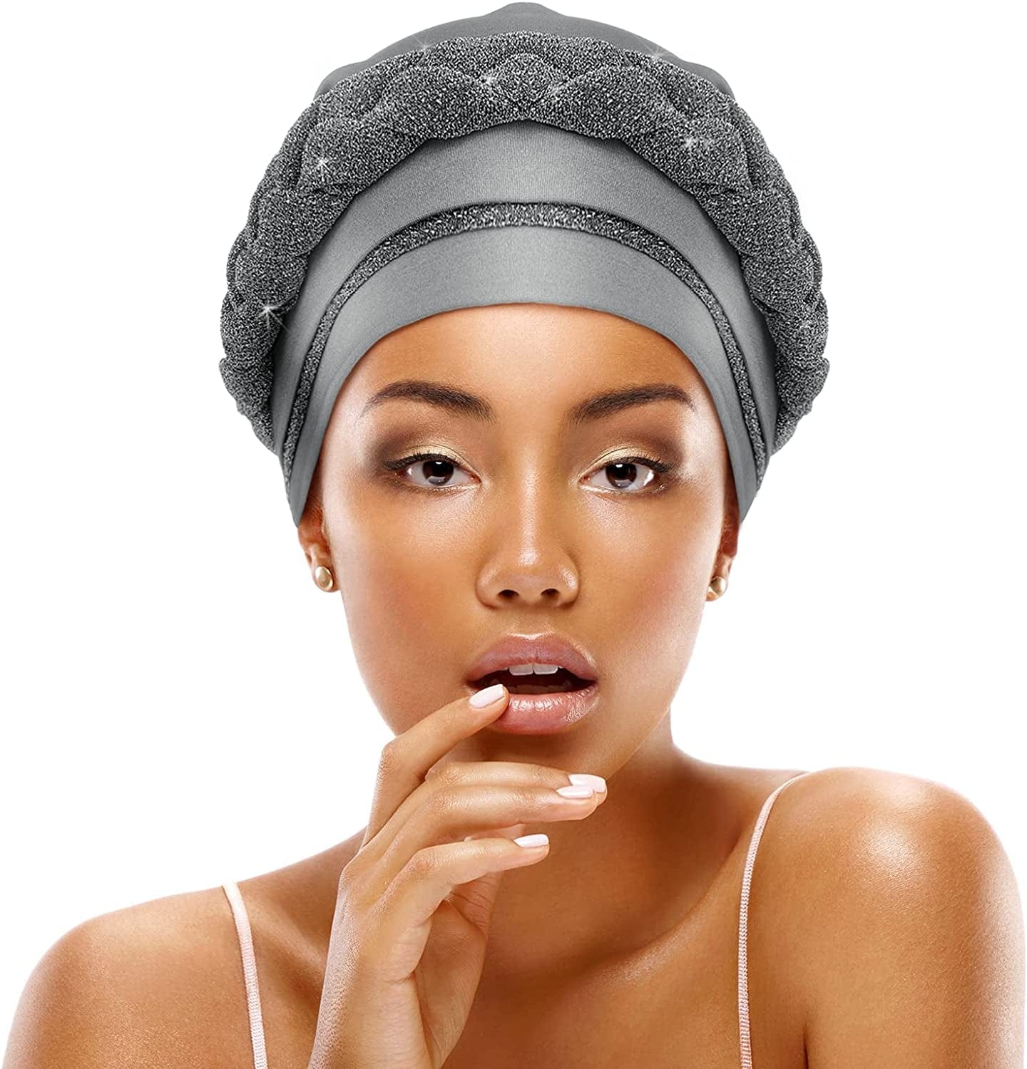 3 Pieces Head Wrap Turban Headwear Pre-Tied Twisted Braid Hair Cover Headwrap Hats for Women Girls Apparel & Accessories > Clothing Accessories > Headwear Sintege