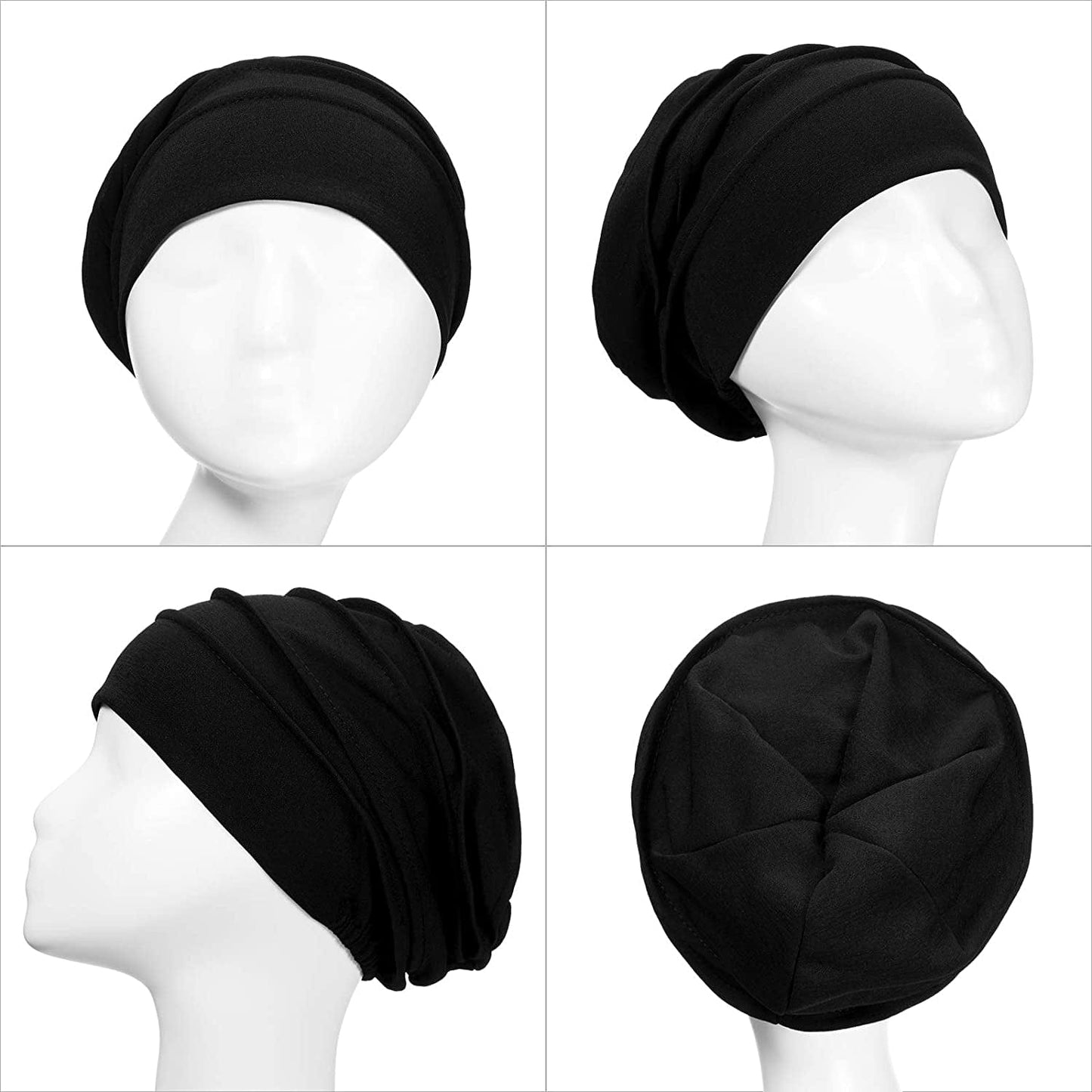 3 Pieces Slouchy Beanies Womens Headwear Sleeping Beanies Head Wrap Hat Soft Stretchy Elastic Headwear Apparel & Accessories > Clothing Accessories > Headwear Syhood