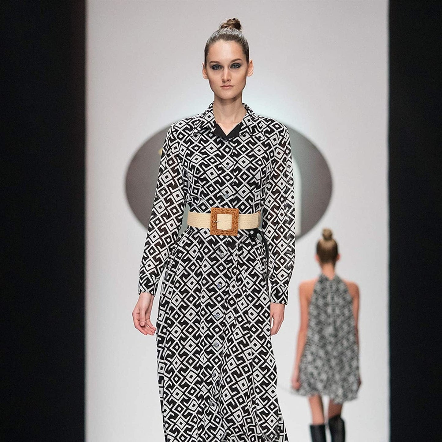 3 Pieces Straw Woven Elastic Waist Belt for Women Bohemian Dress Braided Belt Apparel & Accessories > Clothing Accessories > Belts Syhood