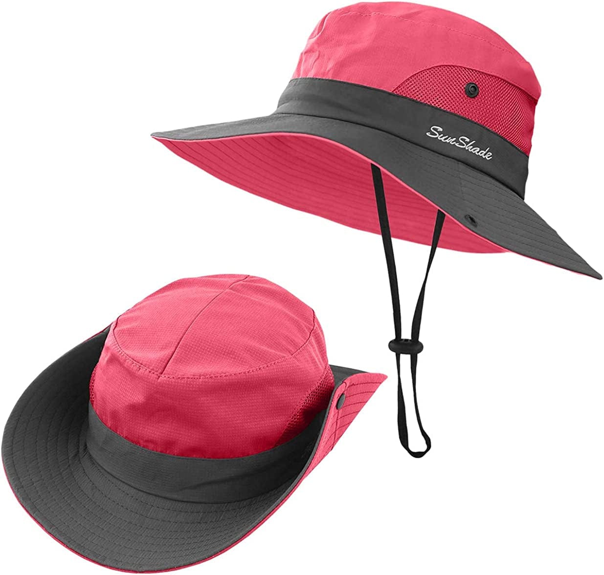 3 Pieces Womens Ponytail Wide Brim Sun Hat Packable UV Protection Beach Cap for Fishing & Hiking Apparel & Accessories > Clothing Accessories > Hats LCZTN