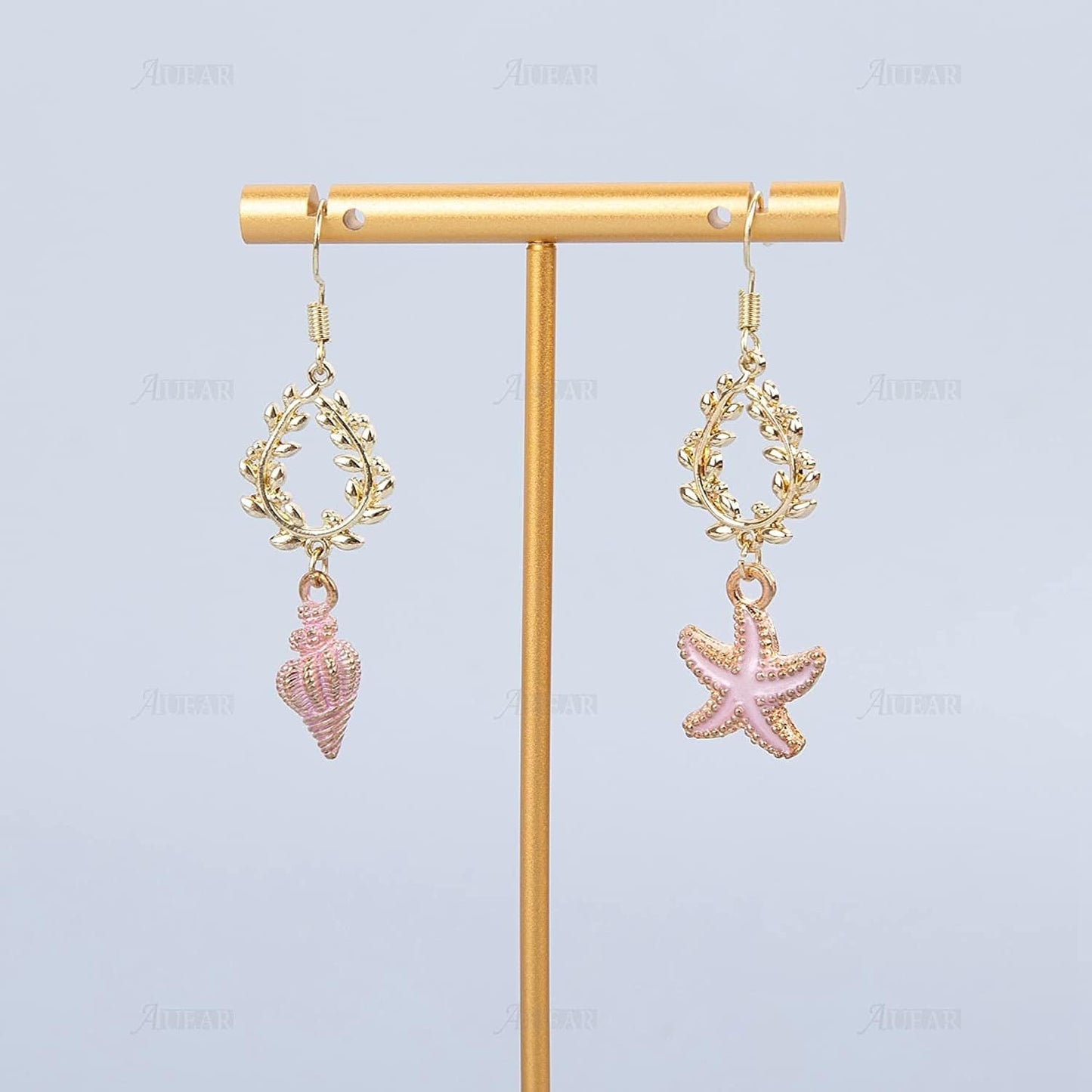 , 30 Pack Ocean Starfish Conch Seashell Enamel Charms Pendants for DIY Jewelry Making (Ocean Charms Style 1)