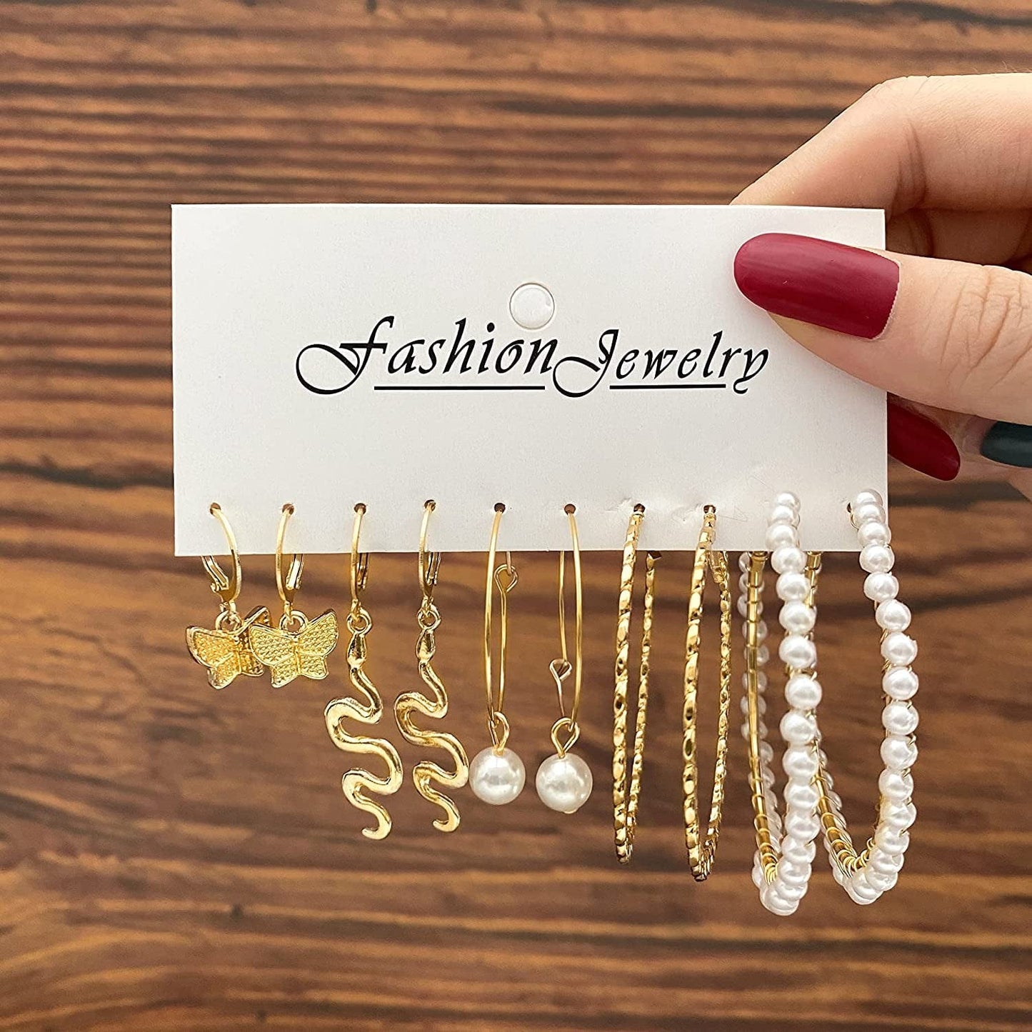 30 Pairs Gold Hoop Earrings Set for Women Girls, Fashion Chain Link Pearl Drop Earrings for Women Multipack Hypoallergenic Earrings for Birthday Party Jewelry Gift Apparel & Accessories > Jewelry > Earrings ShowAgain