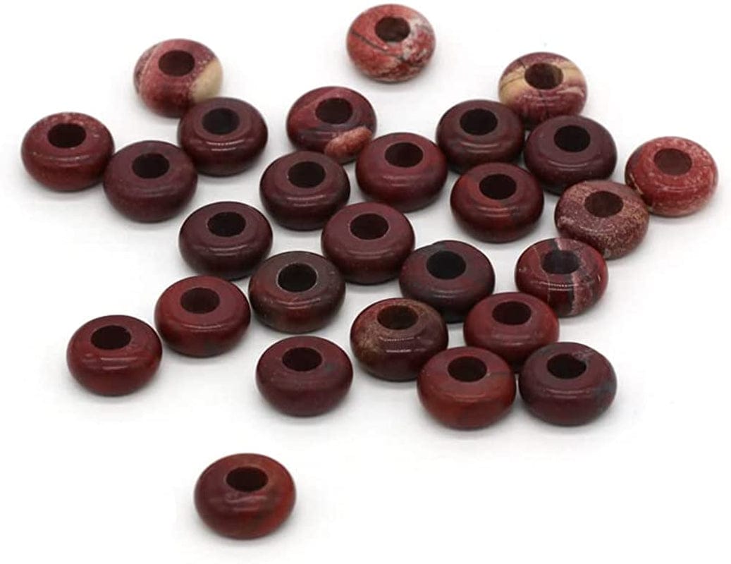 30 Pcs Natural Stone Bead Ring Mixed Stone Agate Crystal Turquoise Stone Charms for Jewelry Making Necklace Bracelet Earrings rainbow stone