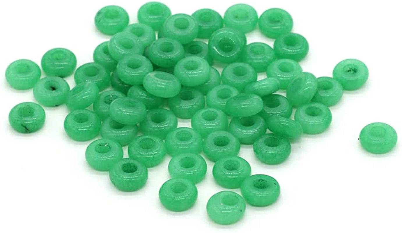 30 Pcs Natural Stone Bead Ring Mixed Stone Agate Crystal Turquoise Stone Charms for Jewelry Making Necklace Bracelet Earrings malay jade